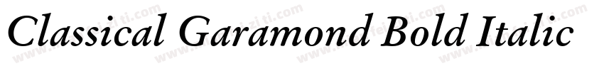 Classical Garamond Bold Italic BT字体转换